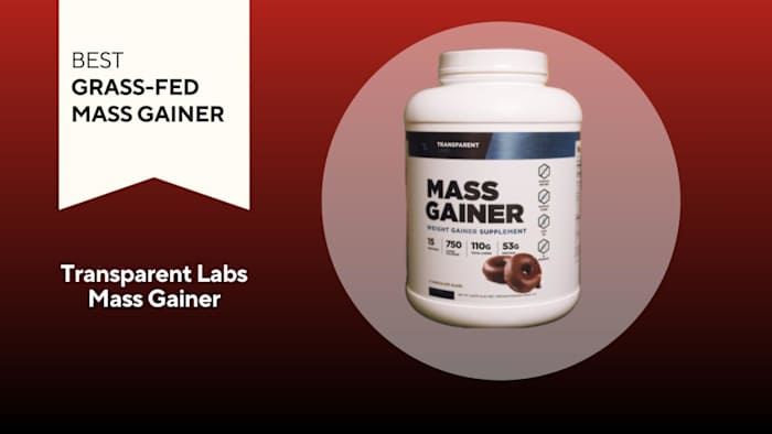 A tub of Transparent Labs Mass Gainer